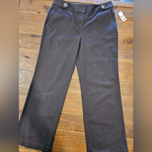 NWT TALBOTS CHOCOLATE BROWN STRETCH BOOT CUT PANTS SIZE 8 PETITE - Picture 6 of 14